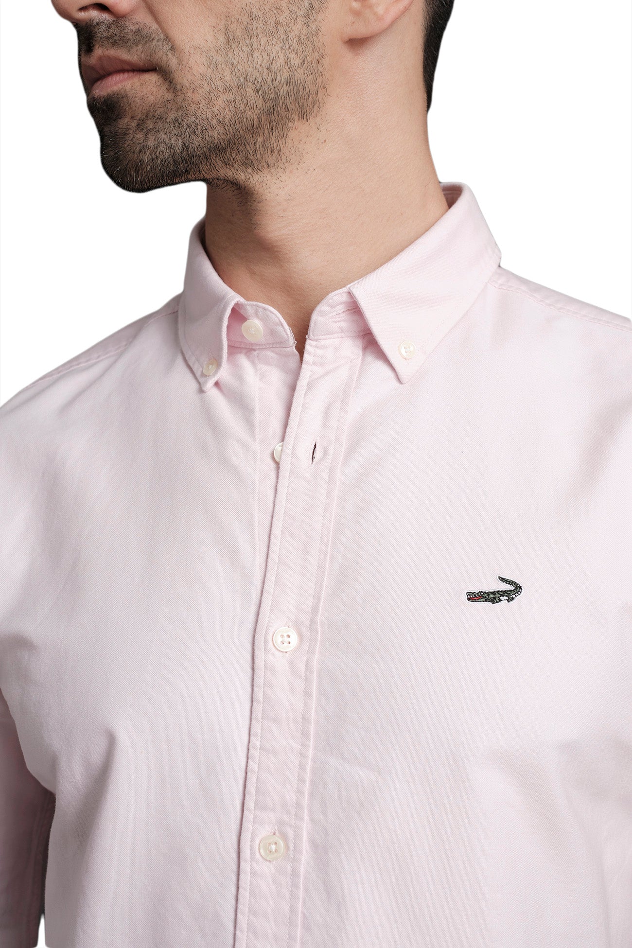 Slim Fit Long Sleeves-Casual Shirts-Primrose Pink