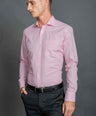 Slim Fit Long sleeves-Formal Shirts-Sachet Pink