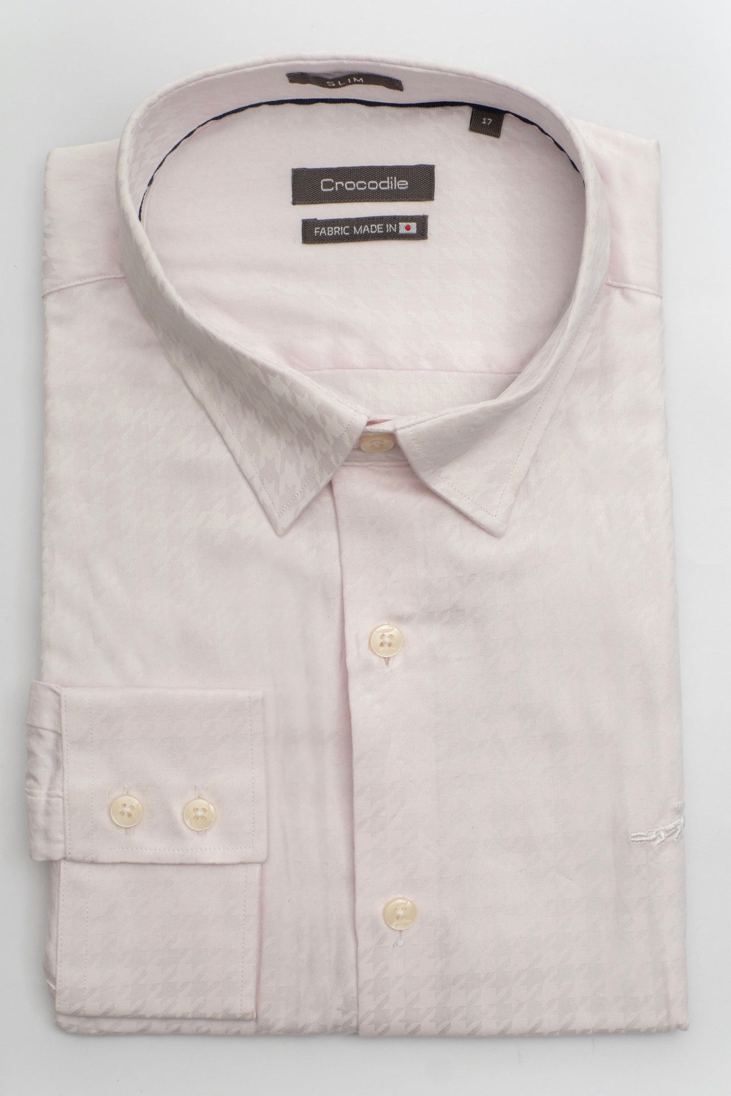 Crocodile Evening Slim FS Shirt Primrose Pink