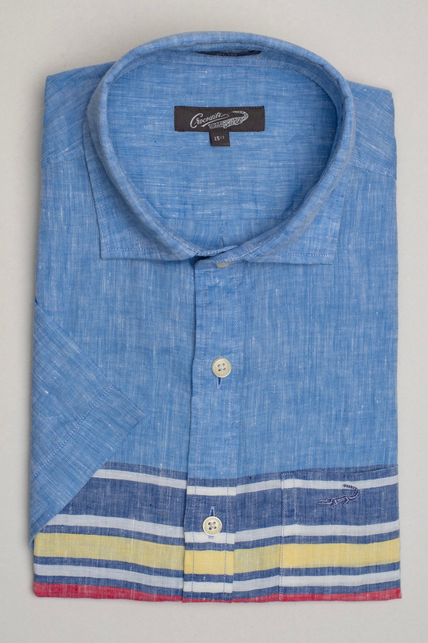 Slim Fit Stripe-Casual-Blue