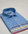 Slim Fit Stripe-Casual-Blue