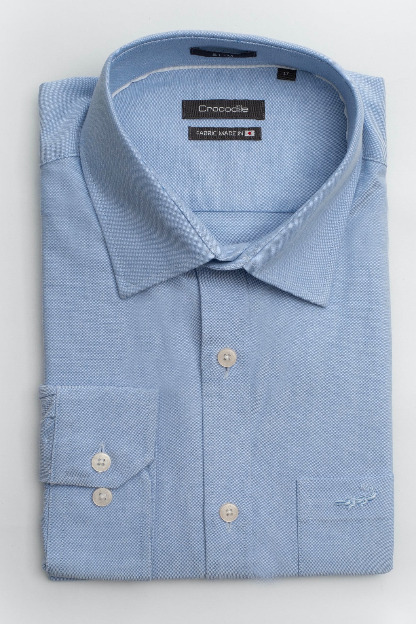 Crocodile Formal Seasonal Slim Fit FS Shirt Blue Bell