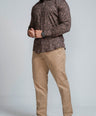 Crocodile Mens Slim Fit Evening FS Shirt Copper Brown