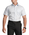 Slim Fit Short Sleeve Formal Shirt with American Placket-Powder