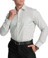 Slim Fit Full Sleeve Formal Core Shirt with American Placket- Mist Green