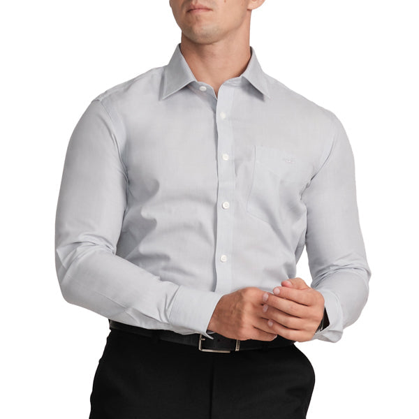 Slim Fit Full Sleeve Formal Core Shirt with American Placket- Dream Blue