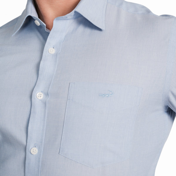 Slim Fit Full Sleeve Formal Core Shirt -Blue Bell