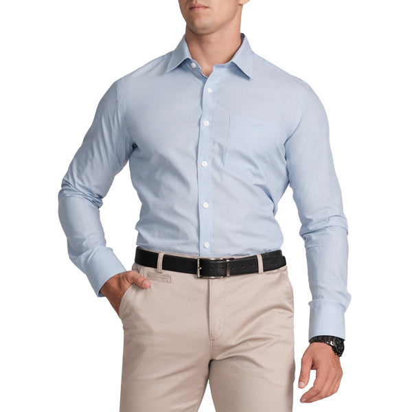 Slim Fit Full Sleeve Formal Core Shirt -Blue Bell