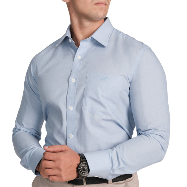 Slim Fit Full Sleeve Formal Core Shirt -Blue Bell