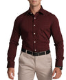 Slim Fit Full Sleeve Formal Core Shirt -Garnet