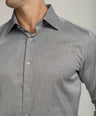 Crocodile Slim Fit Formal Seasonal Shirt Charcoal