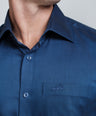 Crocodile Mens Slim Fit FS Formal Seasonal Shirt Blue - Estate Blue