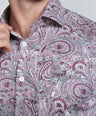 Crocodile Mens Slim Fit FS Evening Shirt Fuchsia Rose