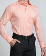 Crocodile Mens Slim Fit Formal Seasonal FS Shirt Peach Pearl