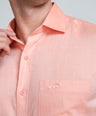 Crocodile Mens Slim Fit Formal Seasonal FS Shirt Peach Pearl