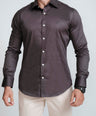 Crocodile Mens Slim FS Evening Shirt Castor Gray