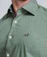 Crocodile Mens Slim FS Evening Shirt Green - Mineral Green