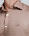 Crocodile Mens Slim FS Evening Shirt Brown - Tannin