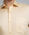 Crocodile Mens Regular Fit Formal Seasonal Fs Shirt Yellow - Rattan