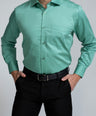 Crocodile Mens Regular Fit Formal Seasonal Fs Shirt Green - Treetop