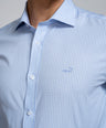 Crocodile Mens Slim Fit Formal Seasonal Shirt Blue - Dream Blue