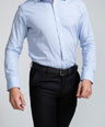 Crocodile Mens Slim Fit Formal Seasonal Shirt Blue - Dream Blue