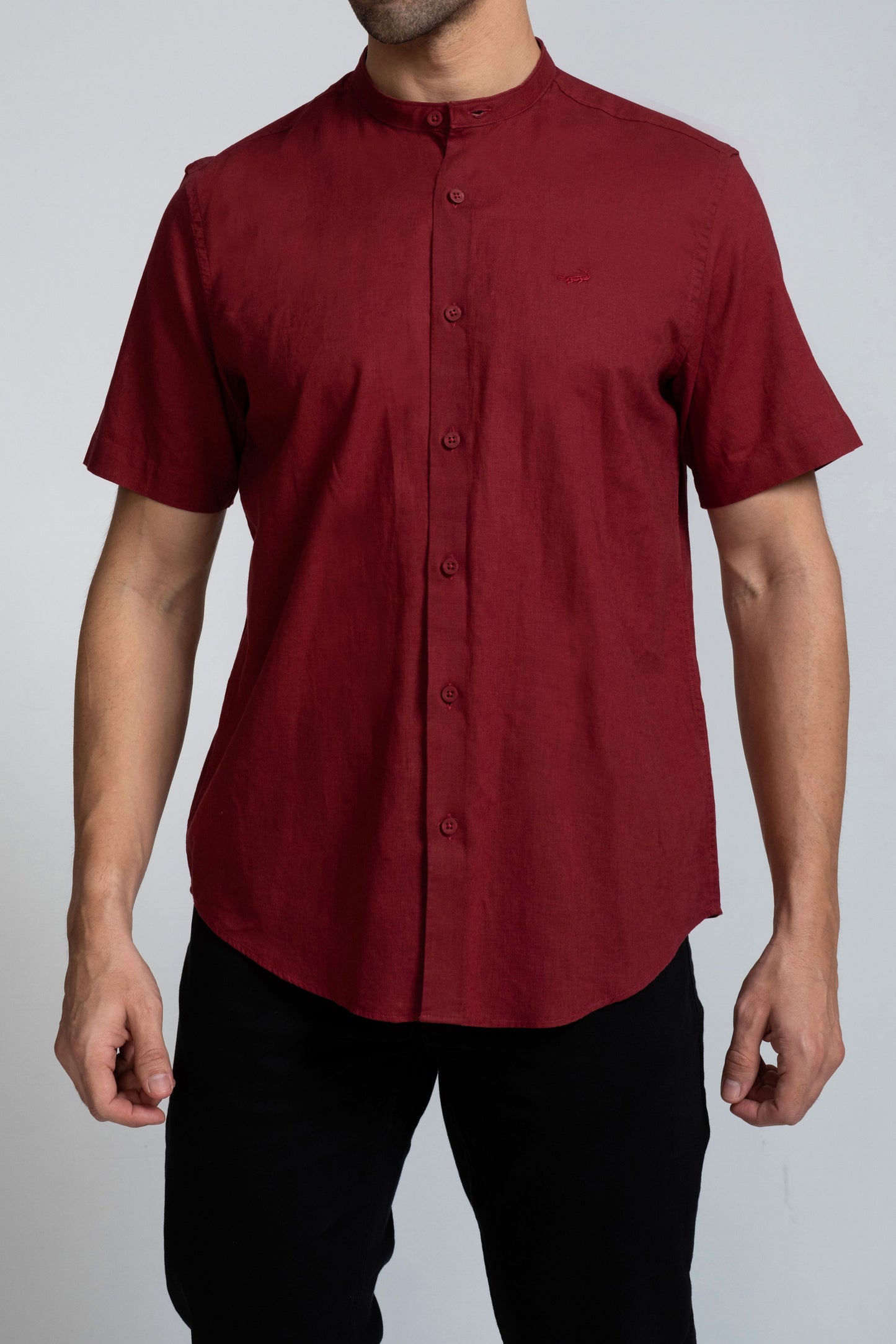 Crocodile Semi Casual Sport Fit Hs Shirt Scarlet