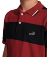 Stripe Fusion Polo-Maroon