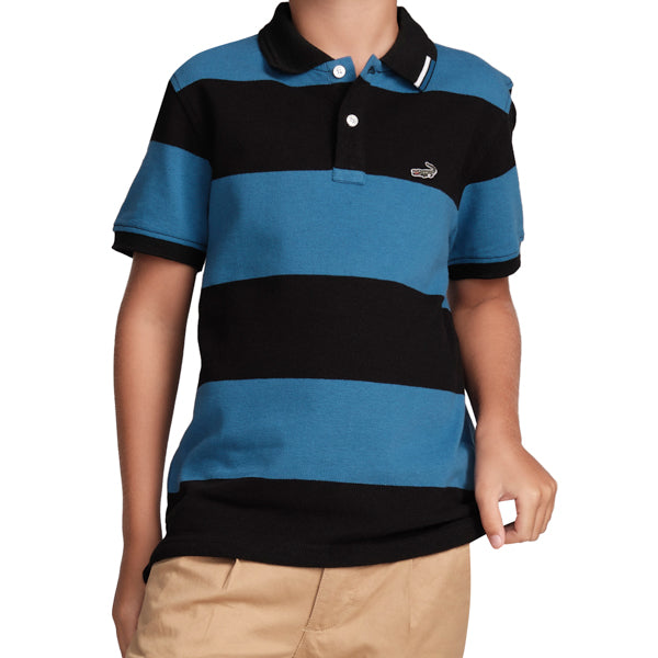 Stripe Fusion Polo-Blue