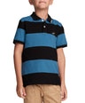 Stripe Fusion Polo-Blue