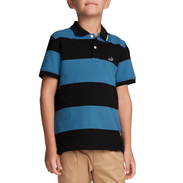 Stripe Fusion Polo-Blue