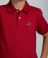 Crocodile Kids Supima Polo T Shirt Tango Red