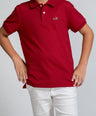 Crocodile Kids Supima Polo T Shirt Tango Red