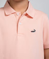 Crocodile Kids Supima Polo T Shirt Peach Fuzz