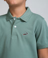 Crocodile Kids Supima Polo T Shirt Pine