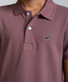 Crocodile Kids Supima Polo T Shirt Purple - Wistful Mauve