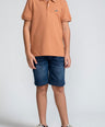 Crocodile Kids Supima Polo T Shirt Brown - Pecan Brown