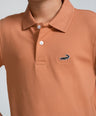 Crocodile Kids Supima Polo T Shirt Brown - Pecan Brown