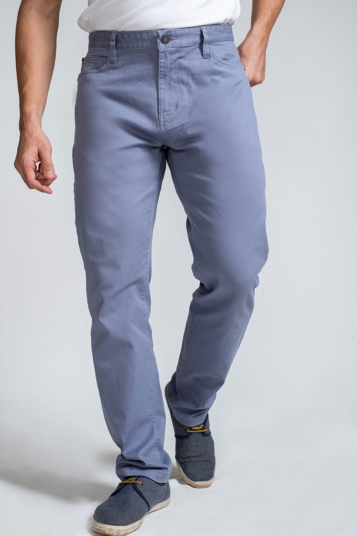 Crocodile Semi Casual  5 Pocket Trouser Blue Ice