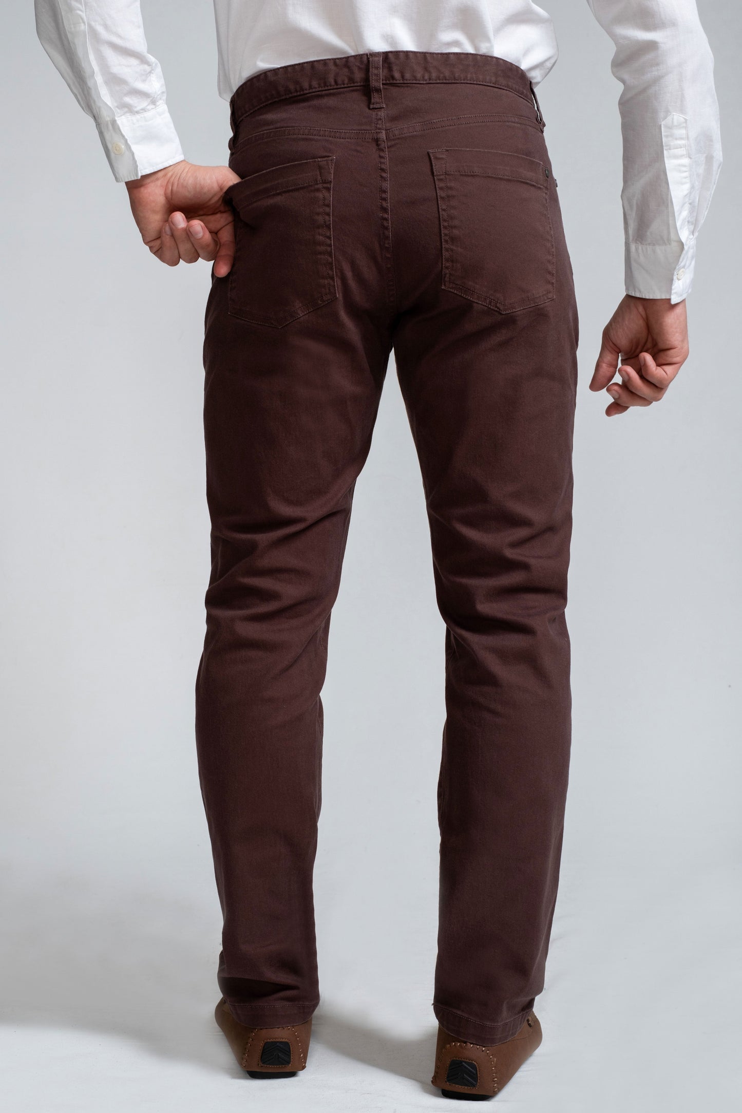 Crocodile Semi Casual  5 Pocket Trouser Brown - Coca Brown