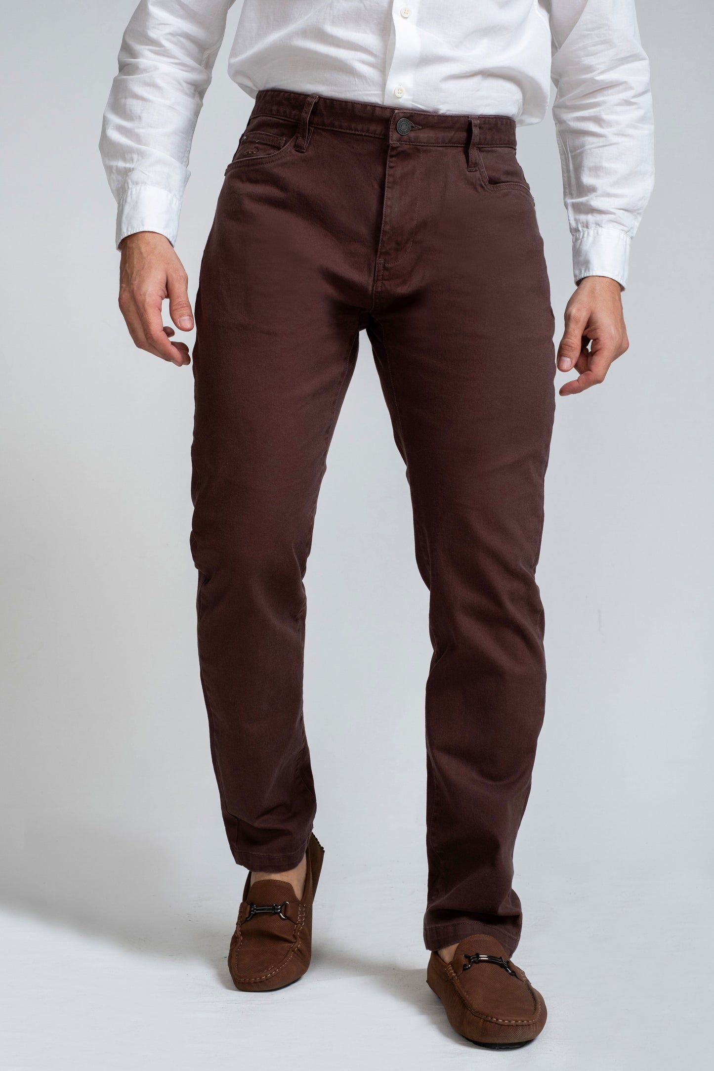 Crocodile Semi Casual  5 Pocket Trouser Brown - Coca Brown