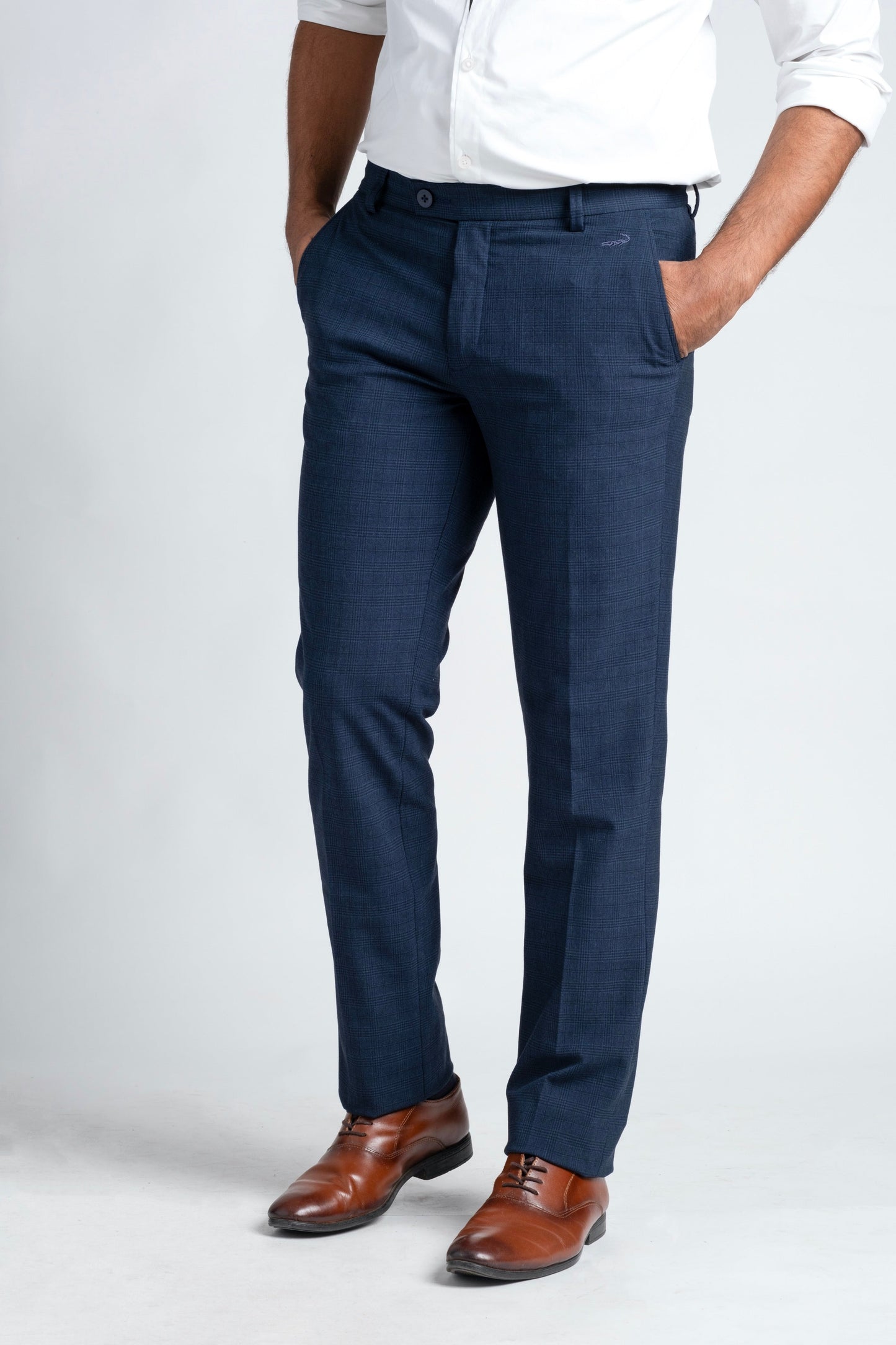 Slim Fit -Formal Trouser - Blue Depths