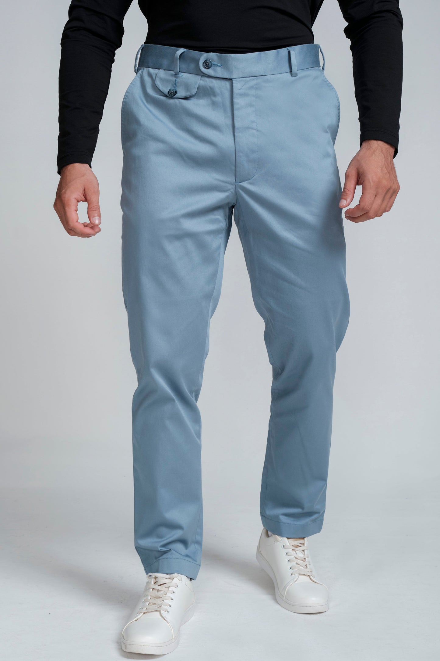 Crocodile Mens Slim Fit Chino Cashmere Blue