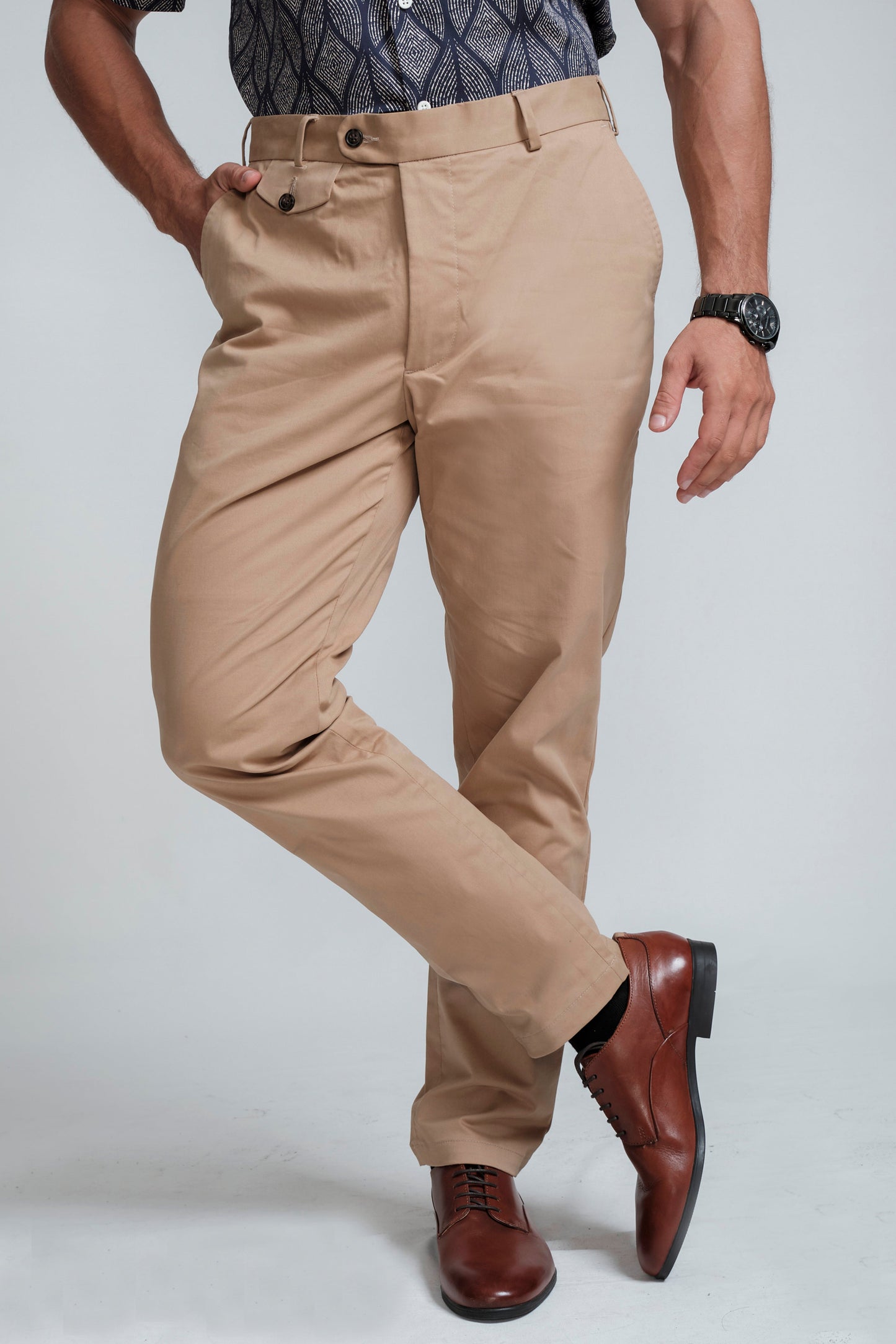 Crocodile Mens Slim Fit Chino Butter Nut