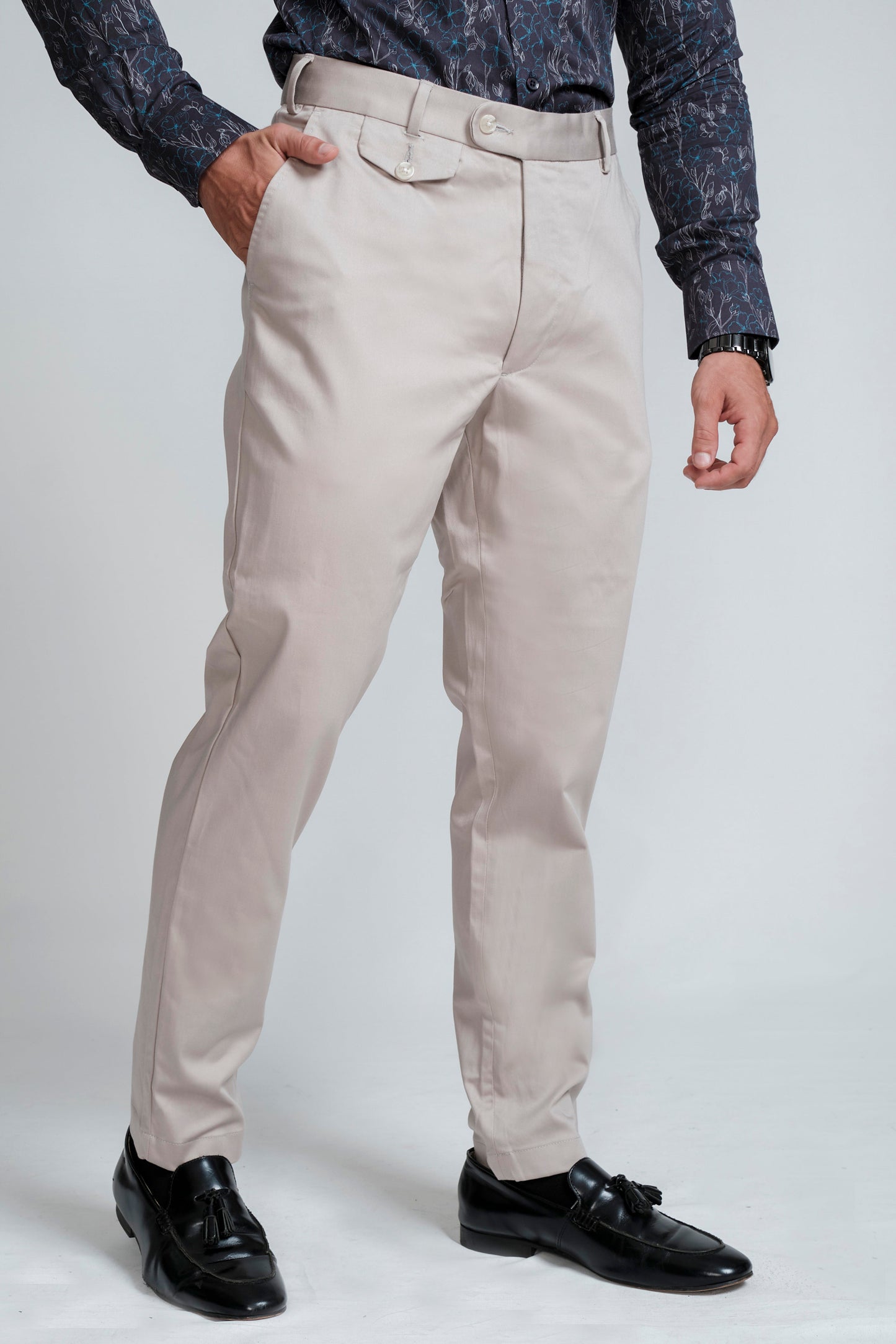 Crocodile Mens Slim Fit Chino  Dove