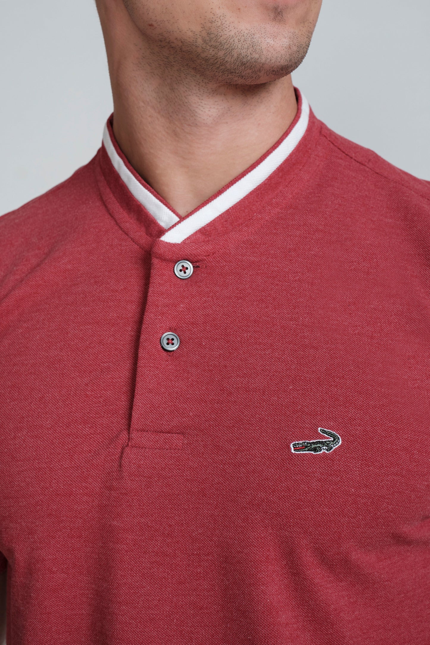 Crocodile - Polo H/S T Shirt Biking Red