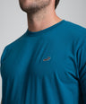 Classic Fit Short sleeves-CasualCrew Neck - Blue Faience