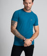 Action Fit Short sleeves-CasualCrew Neck - Blue Faience