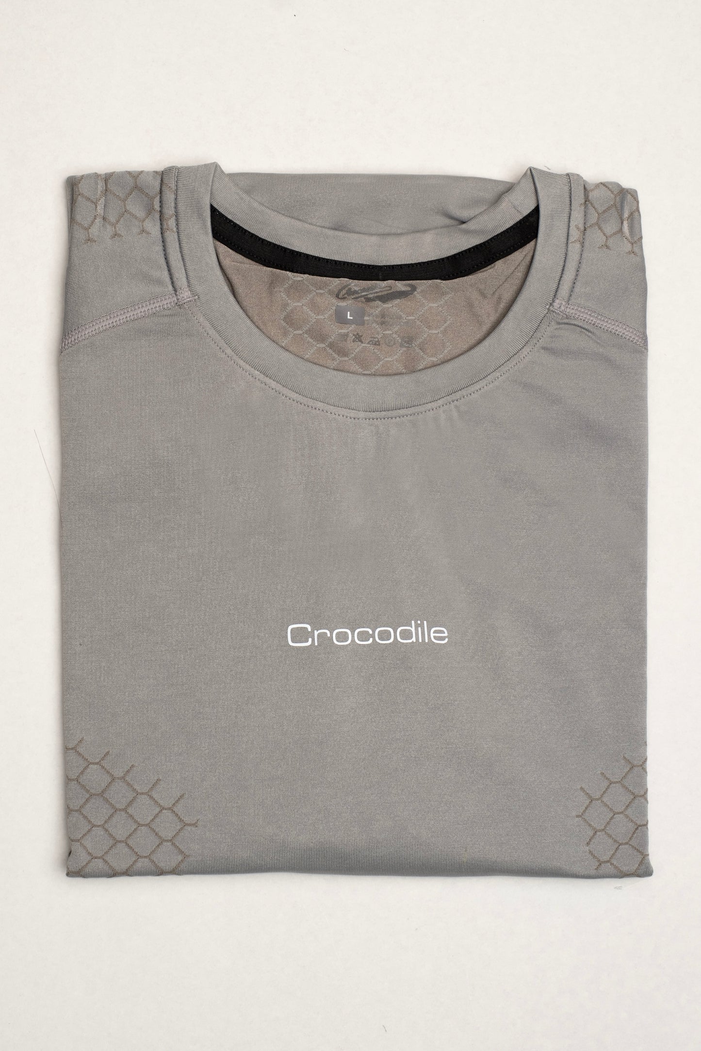 Crocodile Athleisure Tee-Grey