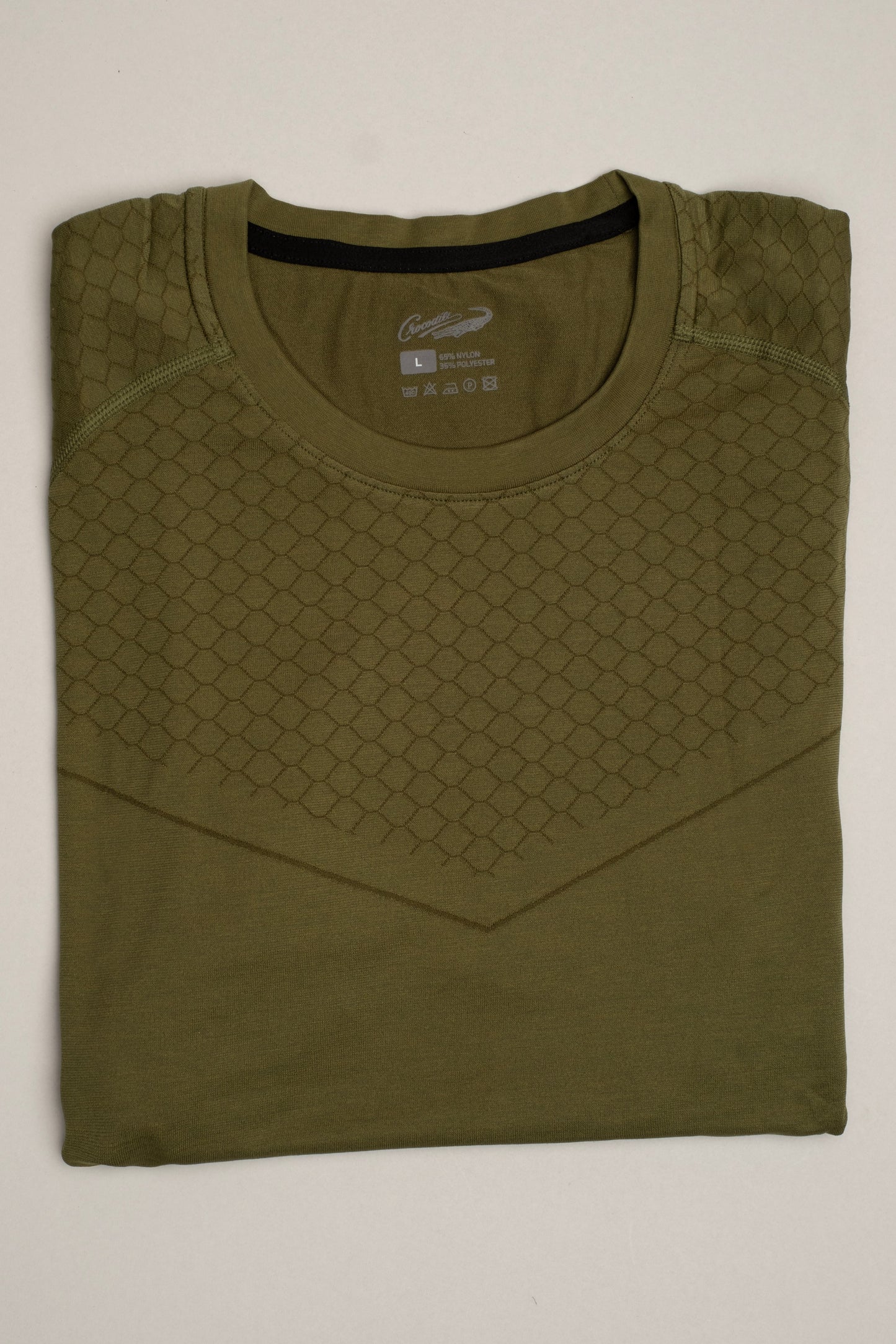 Crocodile Athleisure Tee-Olive